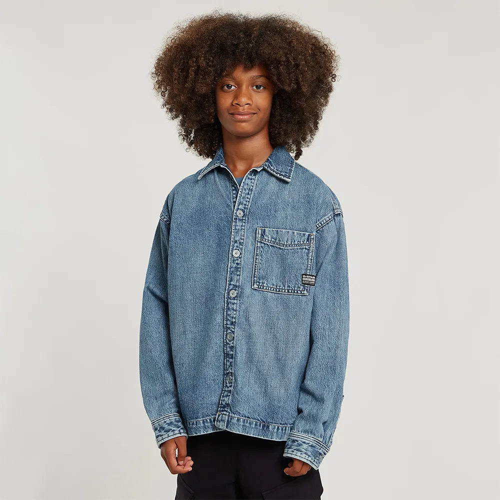 

Рубашка-куртка G-Star свободного кроя, синий