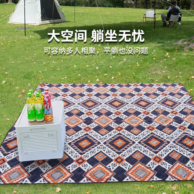 

Hodtown моющийся уличный весенний портативный коврик для пикника в этническом стиле коврик для пикника-HDW1821 темно-синие полосы