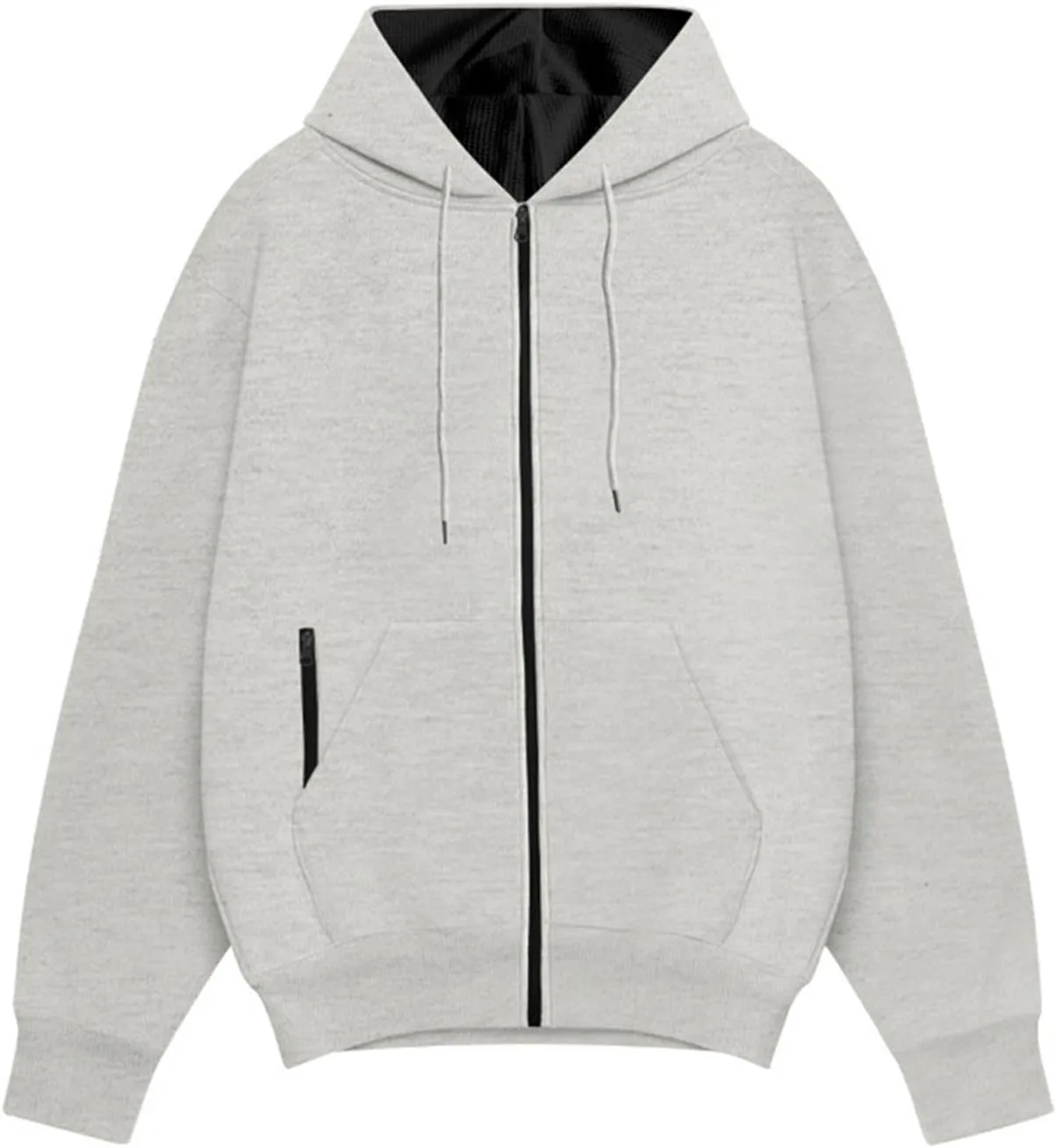 

Мужская тактическая худи с молнией Casual Lightweight Loose с карманами-кенгуру