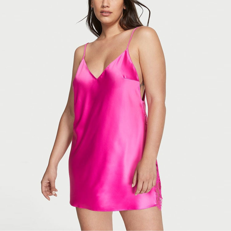 Женская ночная сорочка Victoria's Secret, розово-фиолетовая — фото 2