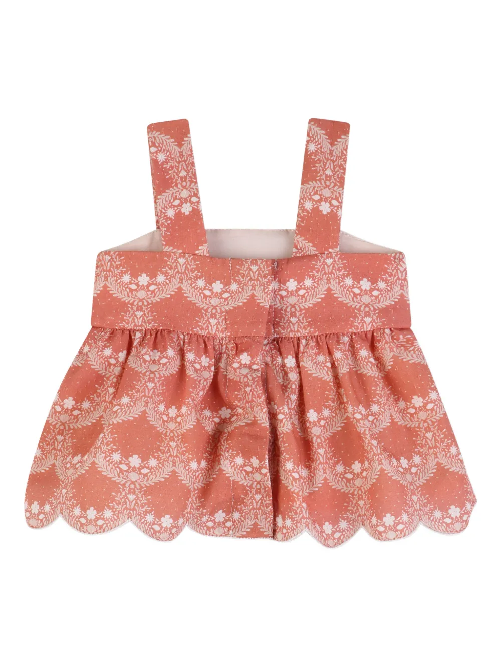 Комплект из топа и шортов с цветочным принтом Chloé Kids, розовый — фото 4