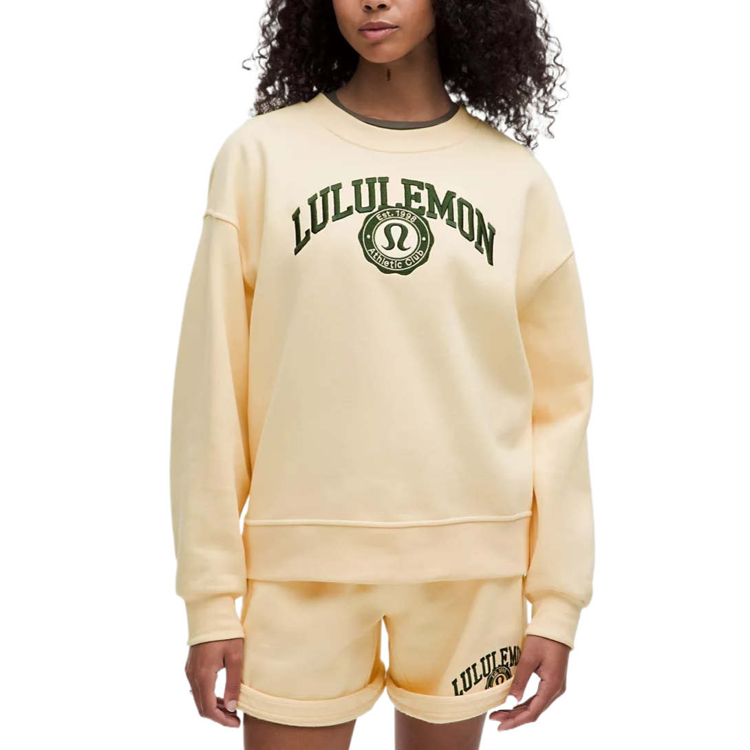 

Свободный оверсайз свитшот женский Lululemon, кремовый