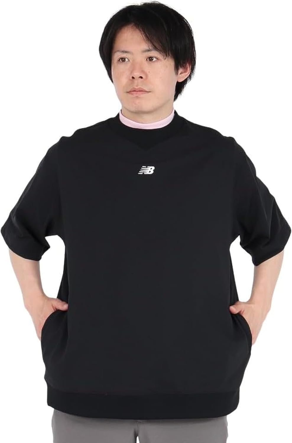 

Мужская толстовка New Balance 012-5164001 для гольфа с коротким рукавом и круглым вырезом (эластичная и хорошо скроенная), черный