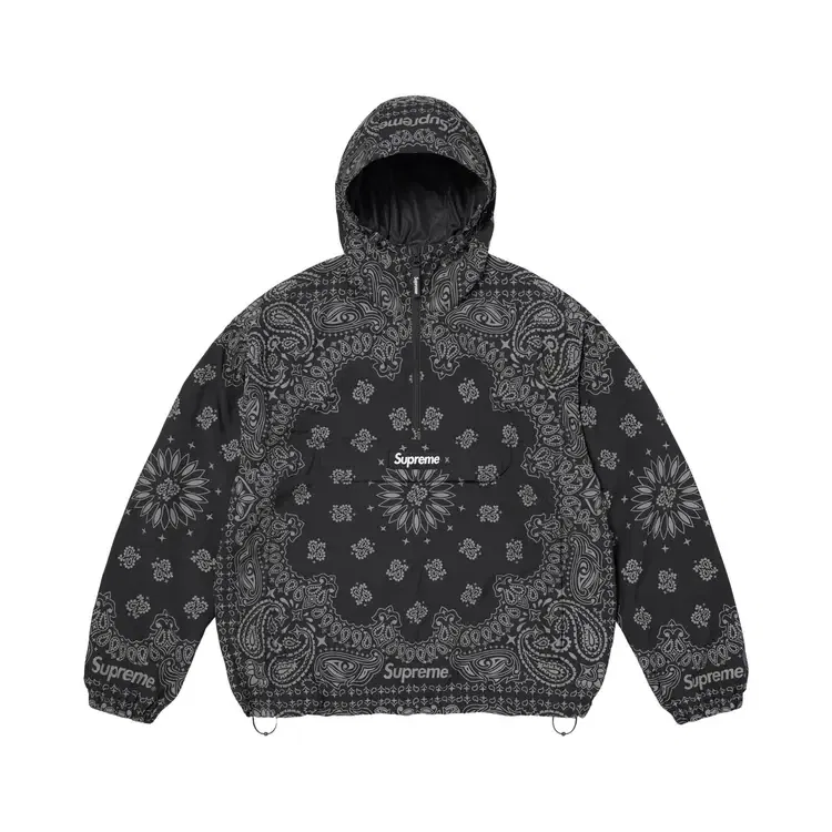 Анорак Supreme Reflective Bandana, черный
