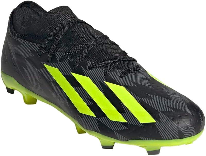 Кроссовки Adidas Unisex-Adult X Crazyfast League Firm Ground, черный/желтый/серый — фото 2