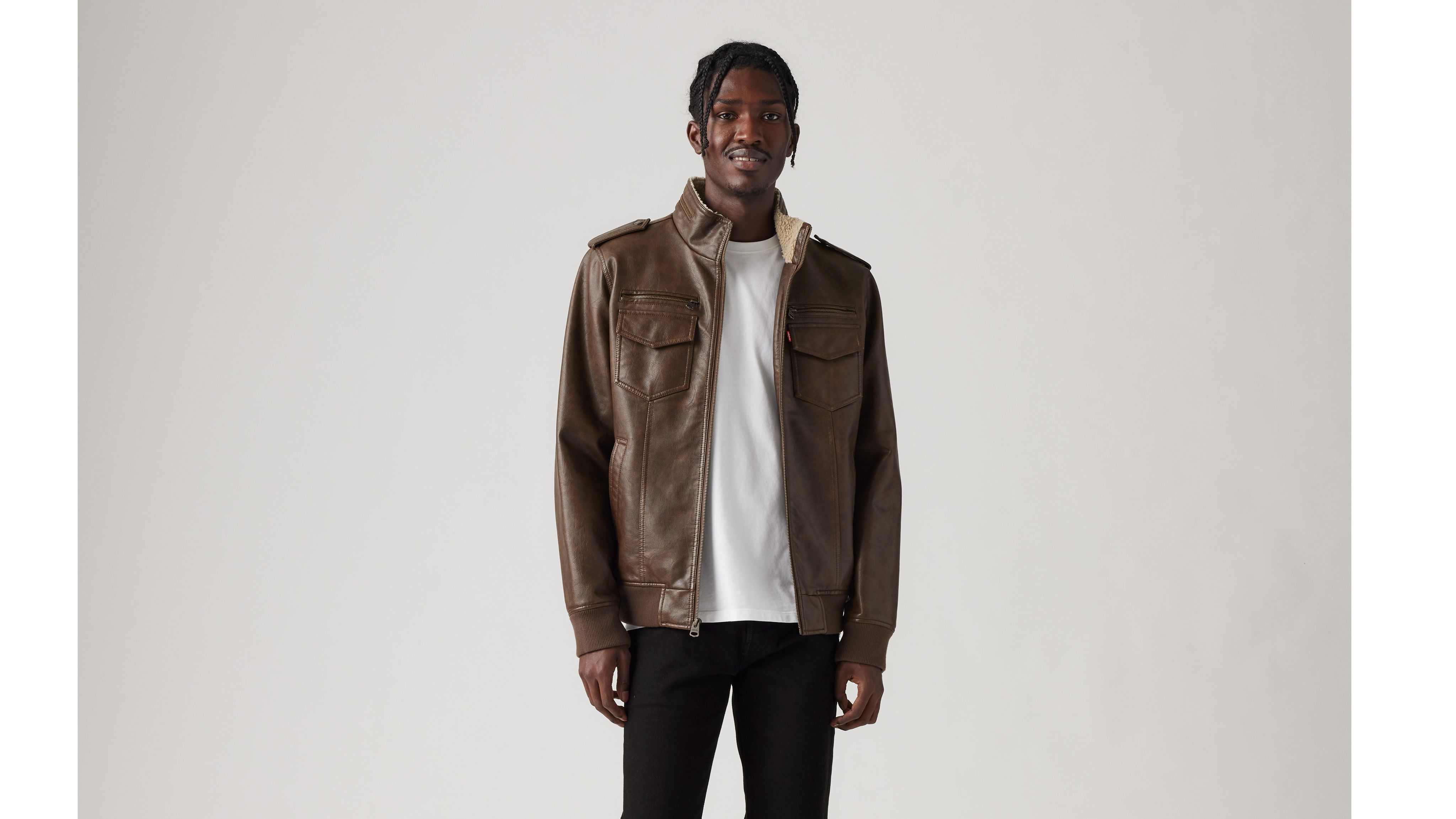 

Куртка-бомбер в стиле милитари Levi's, цвет Saddle - Brown