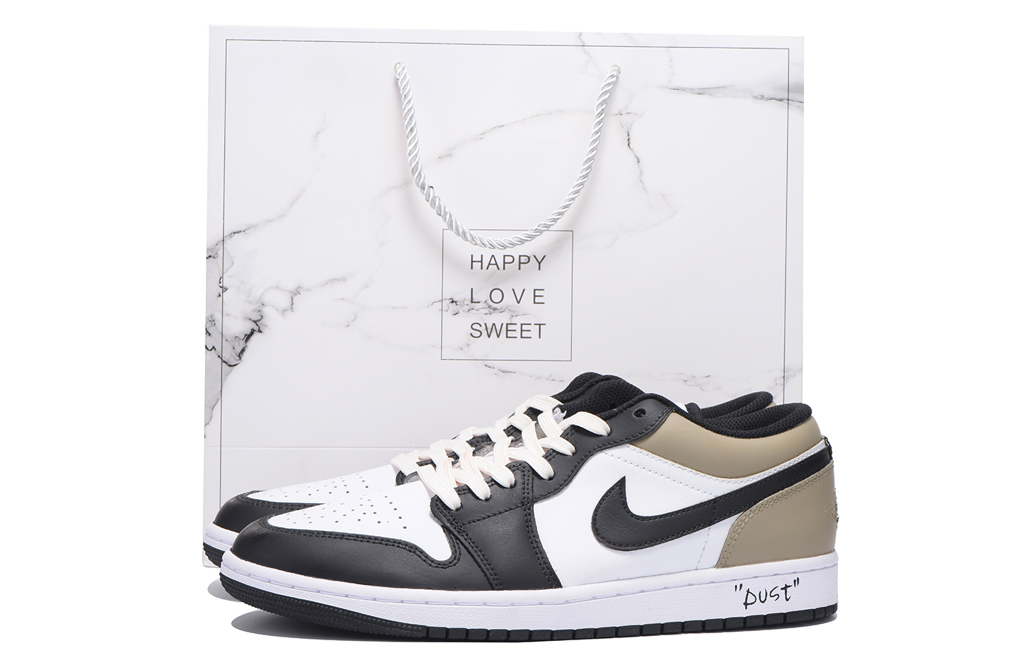 

Jordan Air 1 Anti Slip Wear Resistant Low Top Vintage Basketball Shoes мужские черно-коричневые