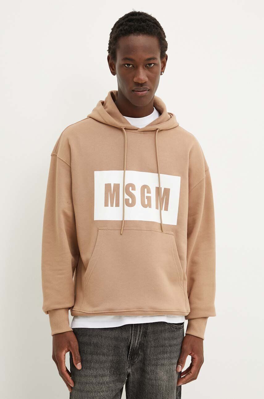 

Толстовка MSGM из хлопка, бежевый