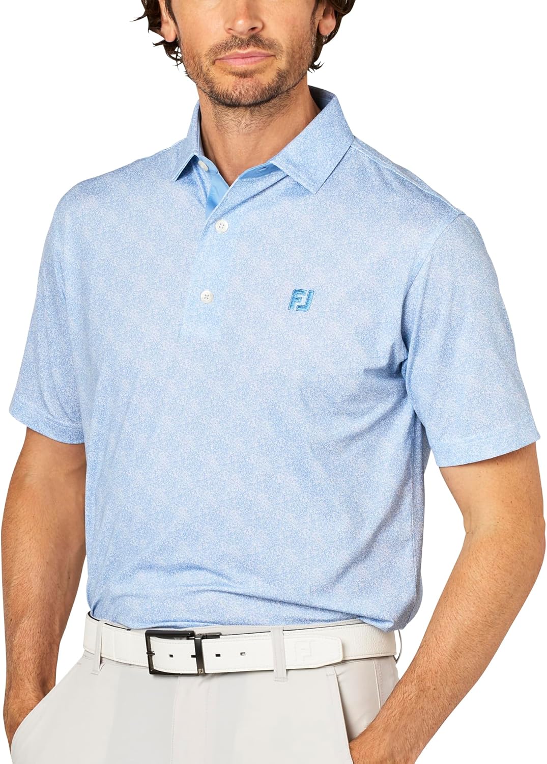 

Футболка для гольфа с коротким рукавом FootJoy Spray Mist Print, белый