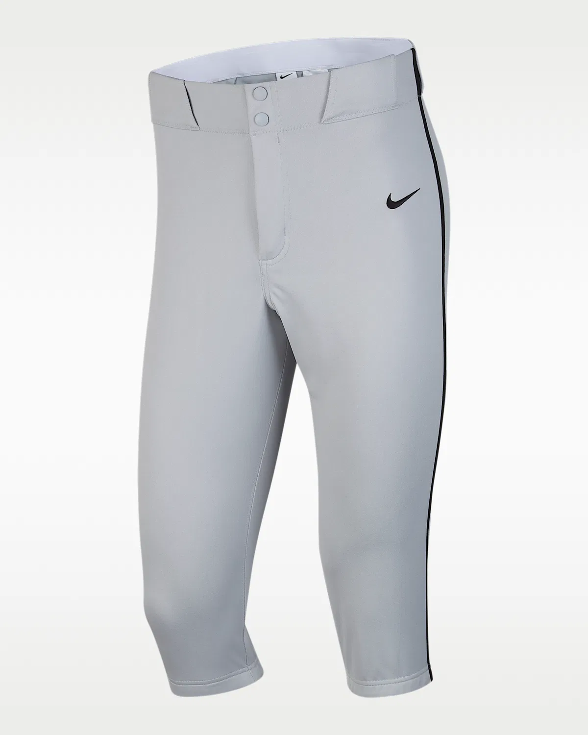 Мужские бейсбольные штаны Nike Vapor Select 2 с высокой посадкой и лампасами, Wolf Grey/Black/Black