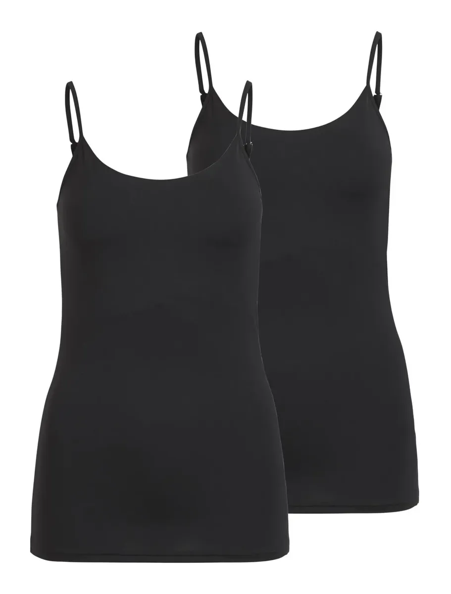 

Топ Vila спагетти "VISURFACE STRAP TOP NEW 2-PACK - NOOS" (упаковка, 2 шт.), черный