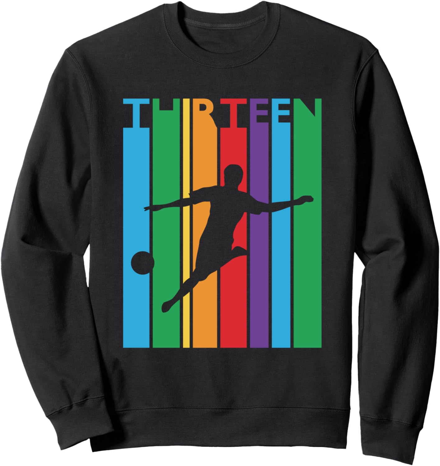 

Подарок на 13-летие: красочная футбольная толстовка «13th», черная (black 19-3911tcx), размер S Shirtbooth: Soccer Birthday Shirts