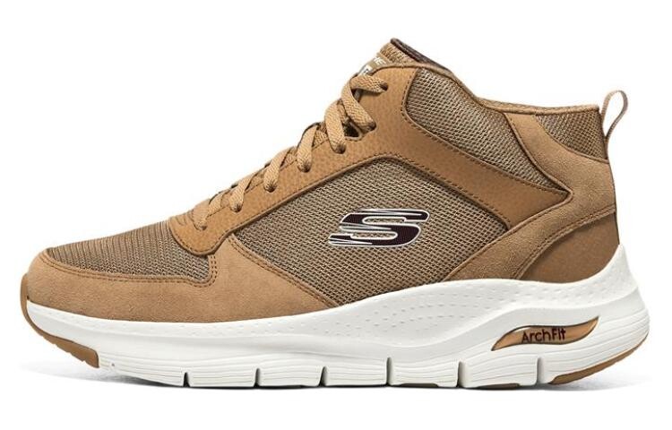 

Skechers Arch Fit Lifestyle Shoes Men High-top Whiskey Brown