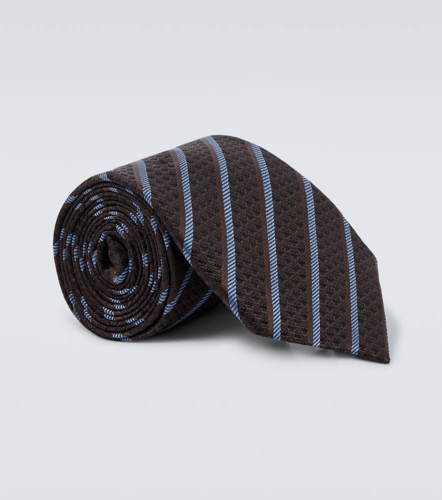 

Шелковый галстук жаккард Zegna, Dark Brown