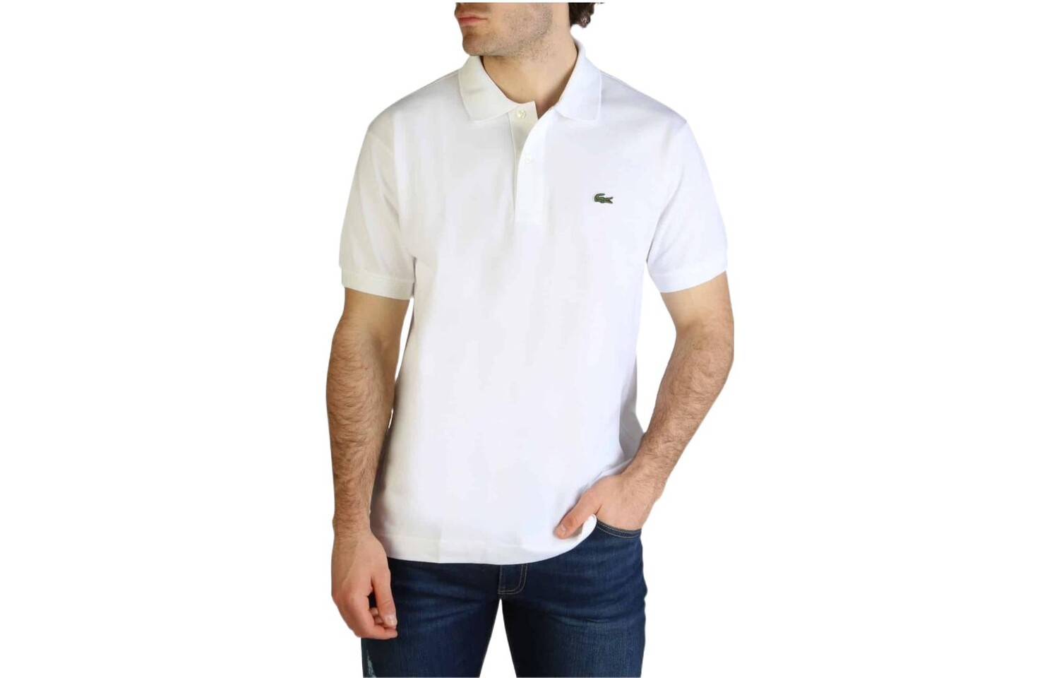 

Рубашка поло мужская белая Lacoste, белый