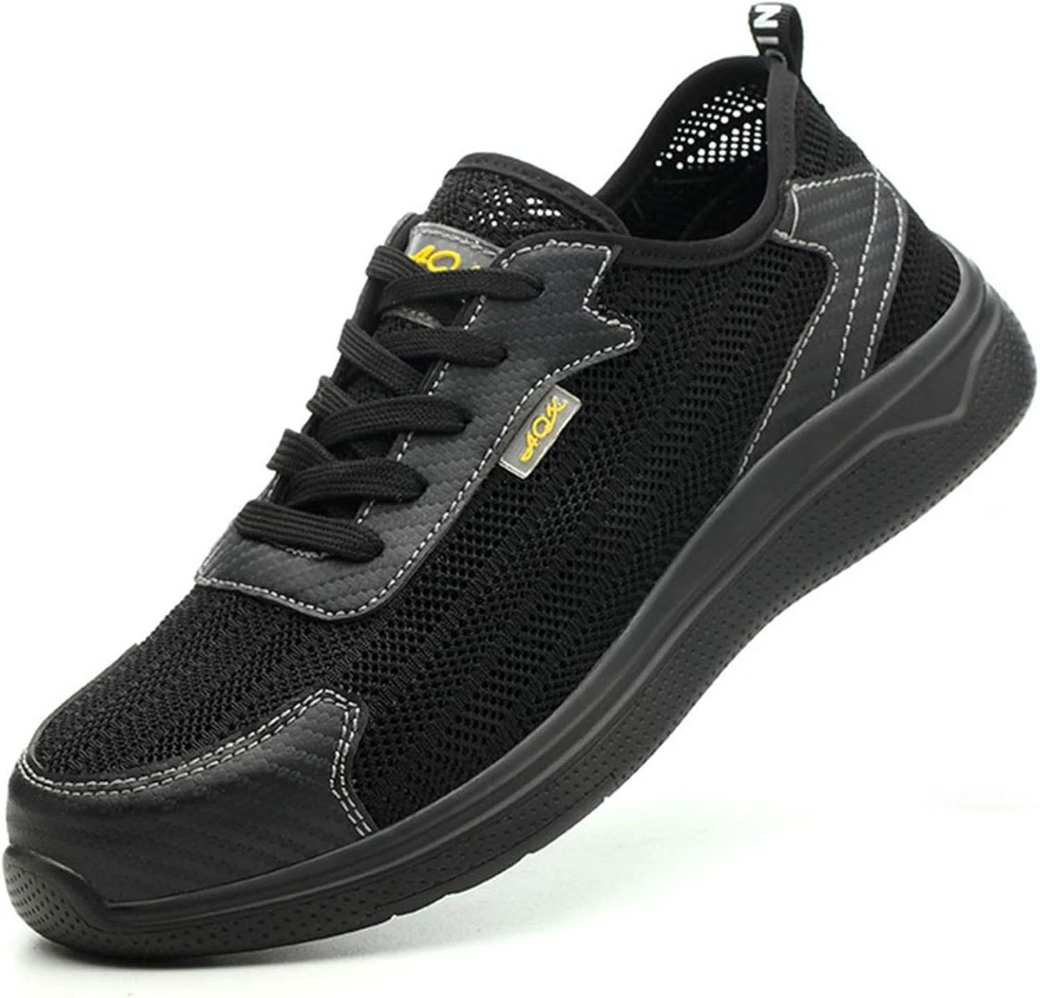 

Кроссовки с стальным носком для мужчин и женщин, неразрушаемые, легкие, устойчивые к проколам, рабочая обувь (Цвет: черный, Размер: 8 US) HISXUS