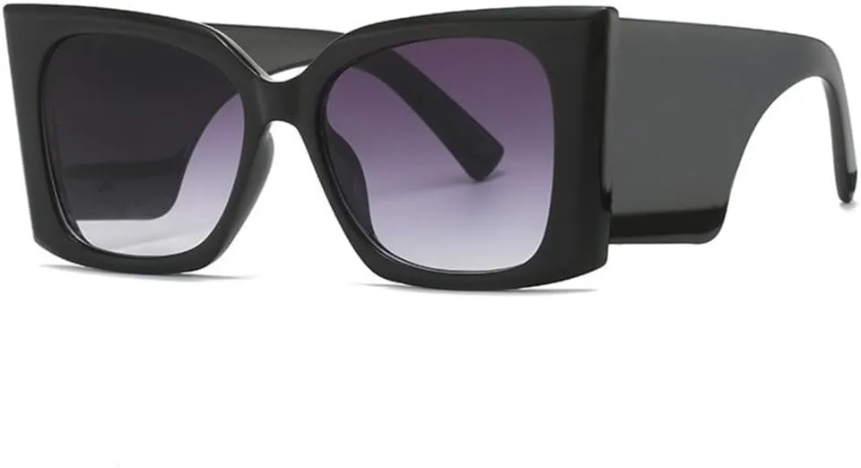 

2027 Модные солнцезащитные очки большого размера для женщин и мужчин в ретро-оправе, солнцезащитные очки с защитой от УФ-излучения UV400 MTZJH, Black Grey