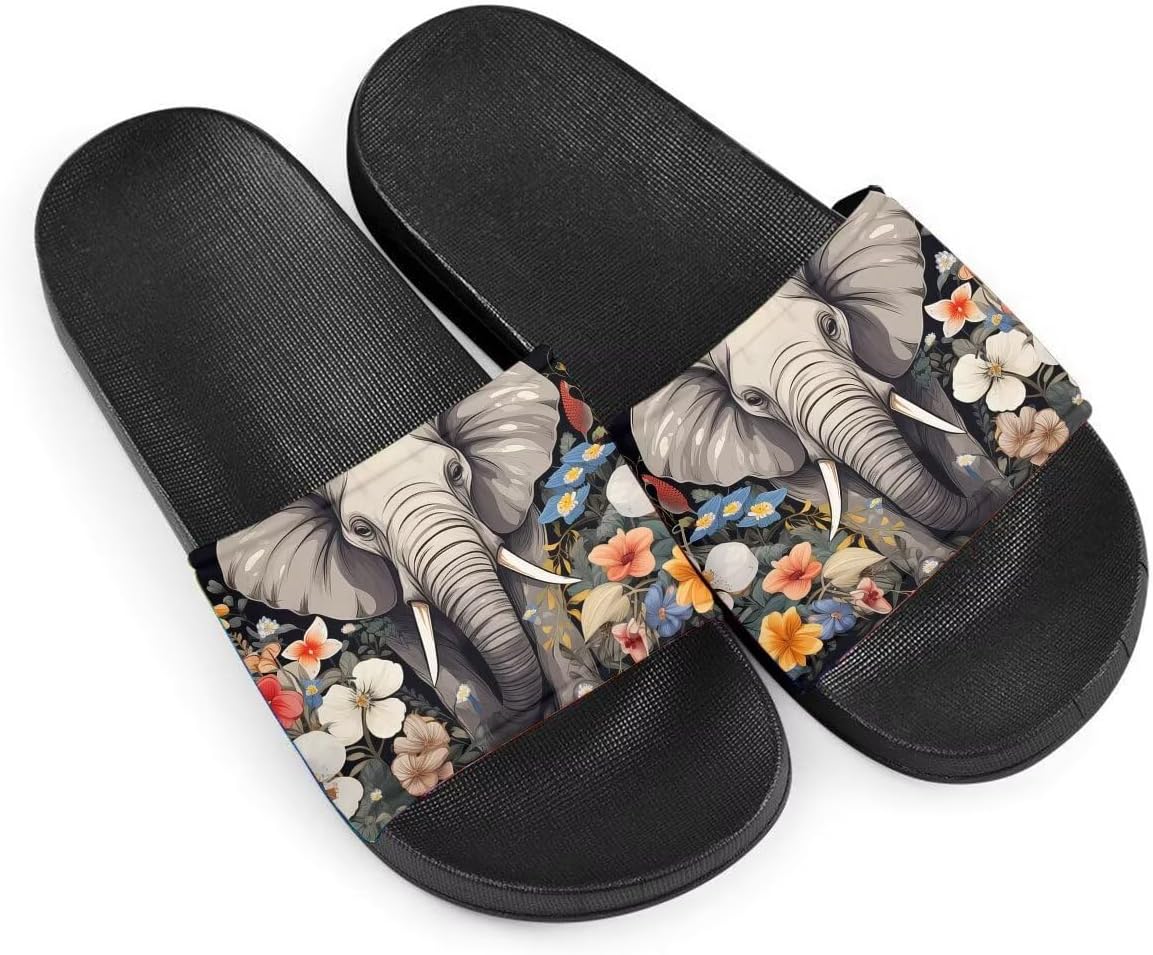 

Тапочки Howilath с оригинальным узором для женщин и мужчин, нескользящие шлепанцы с одной лямкой, открытый носок, мягкая подошва, плоские сандалии, слоновая кость