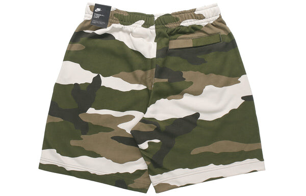Шорты sportswear club french terry camouflage shorts olive green Nike, зеленый — фото 2