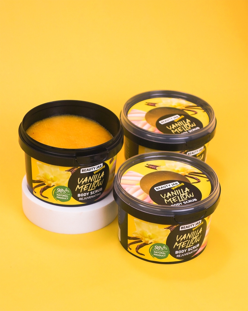 Вкусный ванильный нежный скраб с омолаживающим эффектом Beauty Jar, 360 гр — фото 4
