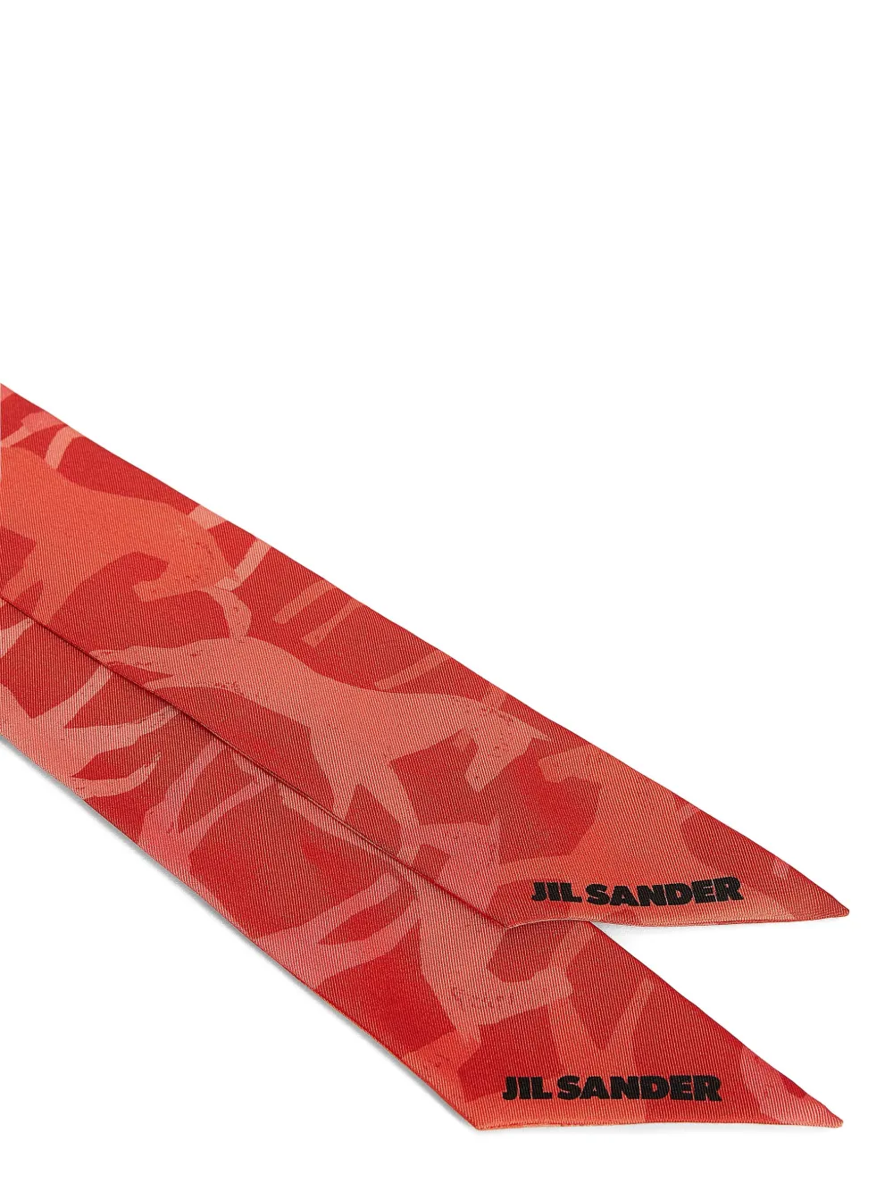 Бандана-шарф с принтом лошадей и логотипом Jil Sander, красный — фото 3