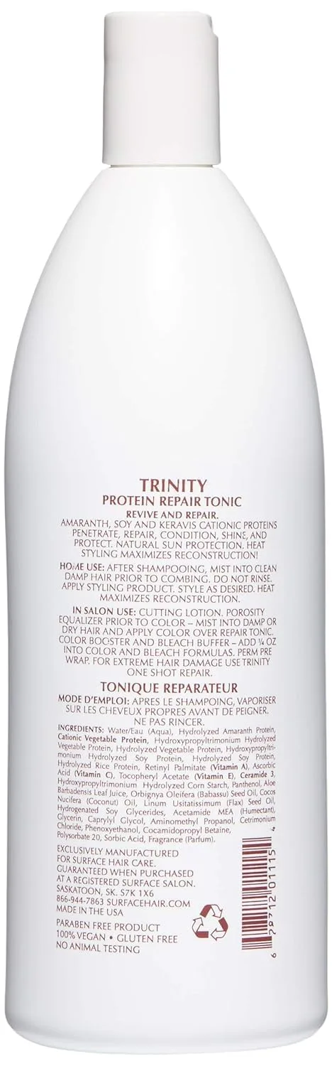 Surface Hair - Trinity Color Care One Shot Protein Repair Tonic - Очищение, блеск и объем для окрашенных волос 1000 мл — фото 2