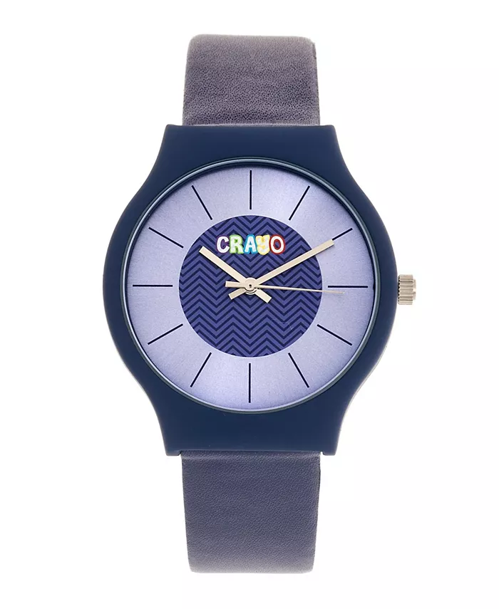 

Унисекс-часы Trinity Blue с ремешком из искусственной кожи, 36 мм Crayo, синий