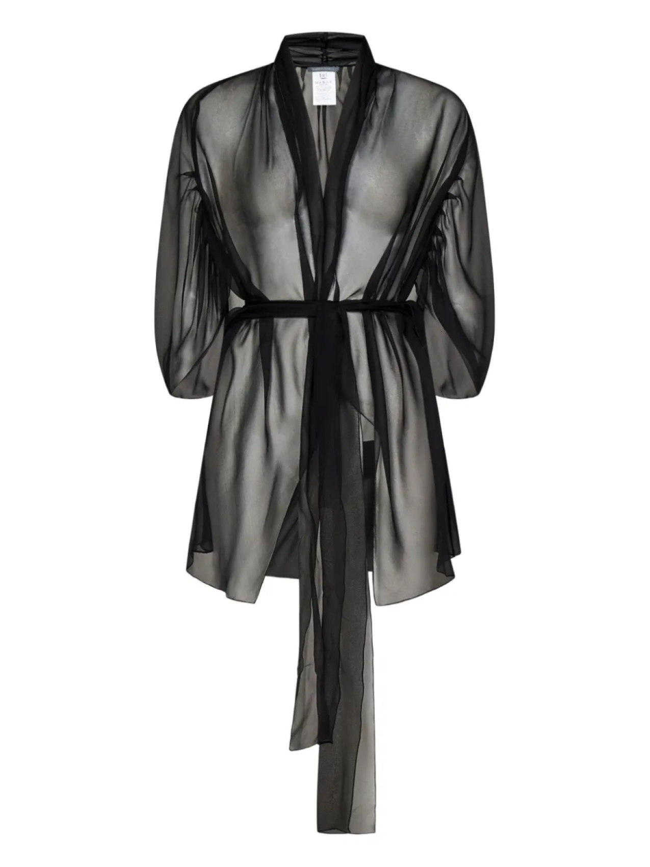 

Alberta Ferretti шелковый жакет с поясом, черный