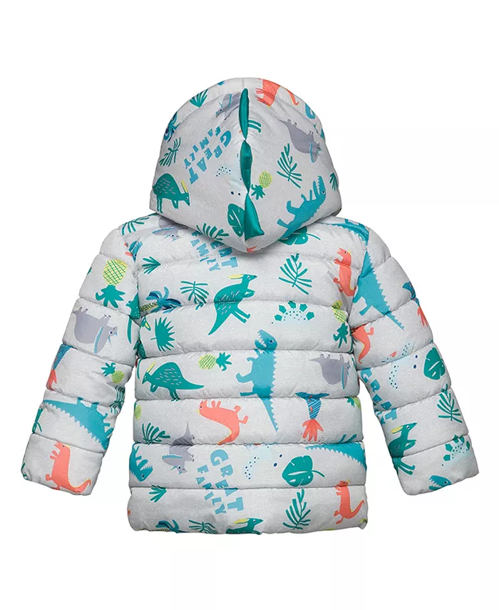 Детская утепленная куртка с капюшоном для мальчиков Baby Fleece Rokka&Rolla, серый — фото 3