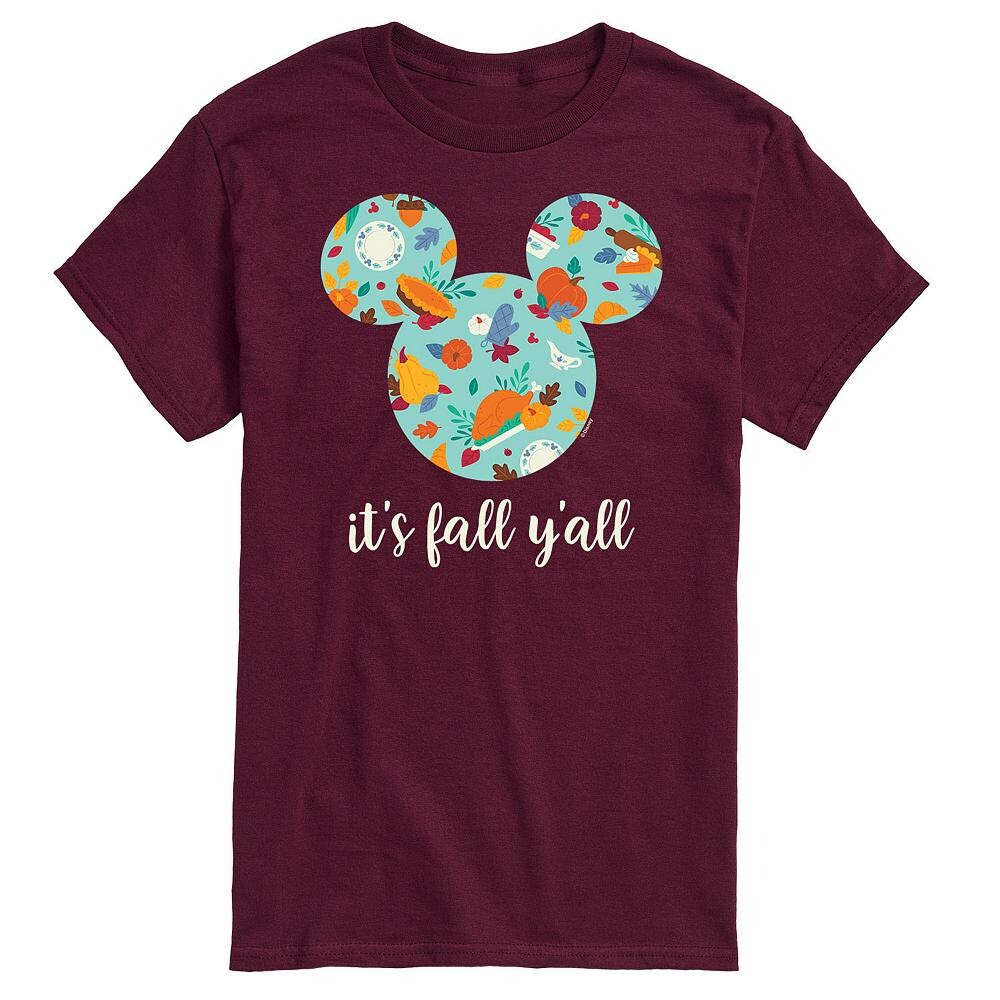 

Мужская футболка с рисунком Микки Мауса Disney's It's Fall Y'all, красный