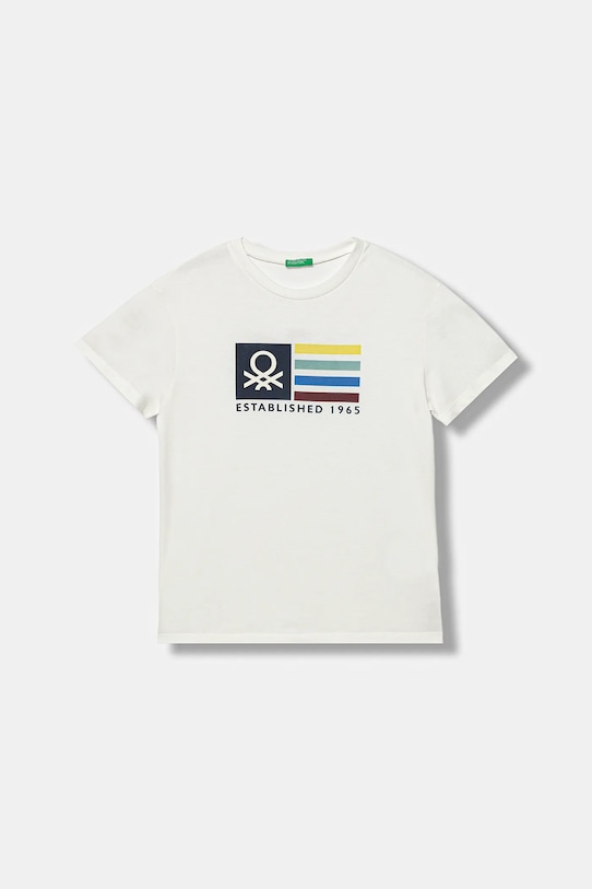 

Детская хлопковая футболка United Colors Of Benetton, белый