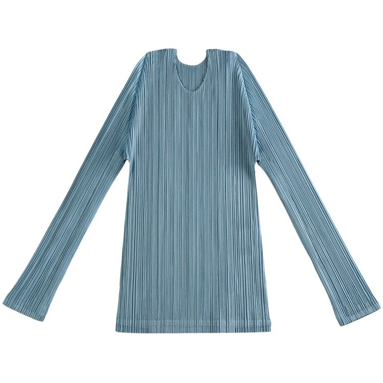 

Рубашка Pleats Please Issey Miyake January Shirt 'Blue Grey', синий