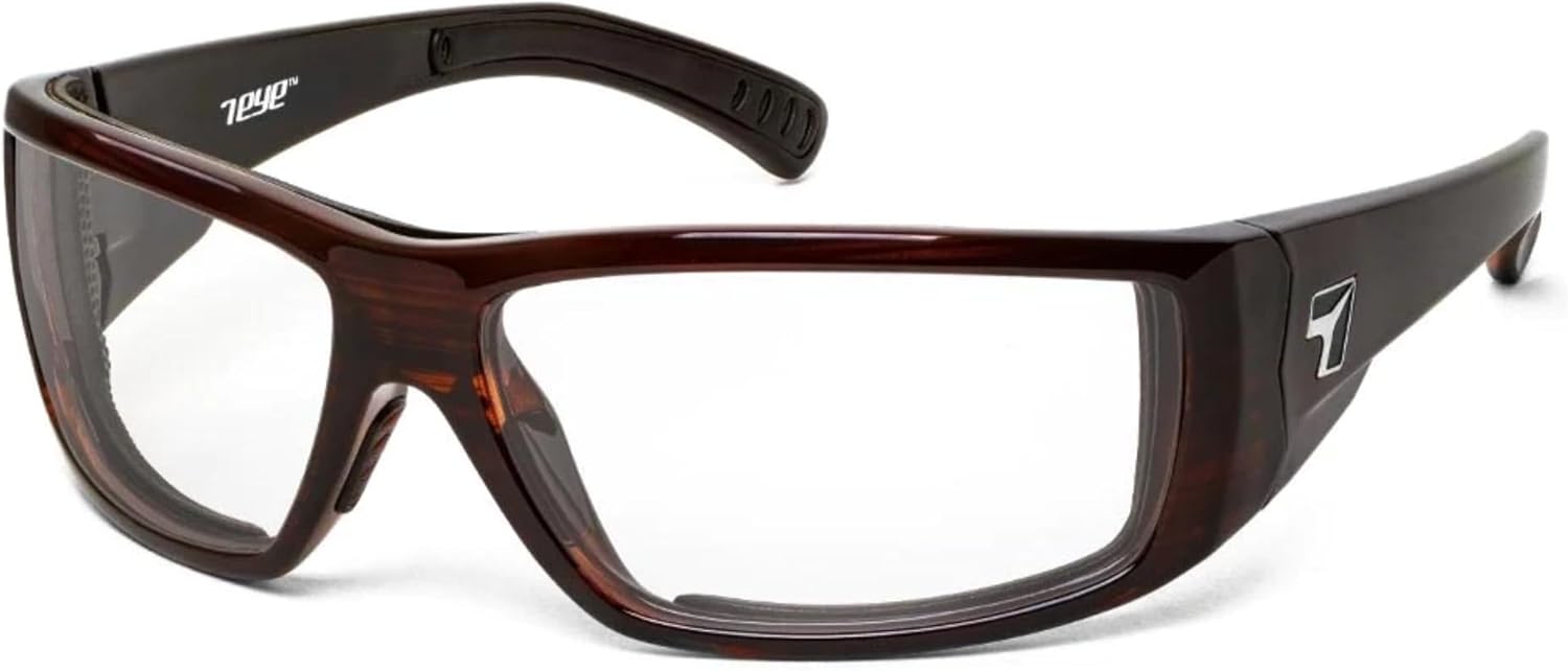 

Солнцезащитные очки 7 EYE MAESTRO с мягкой подкладкой и защитой от ветра, для использования на открытом воздухе, 100% защита от UVA + UVB лучей, Mahogany Frame/Sharpview Clear Lenses