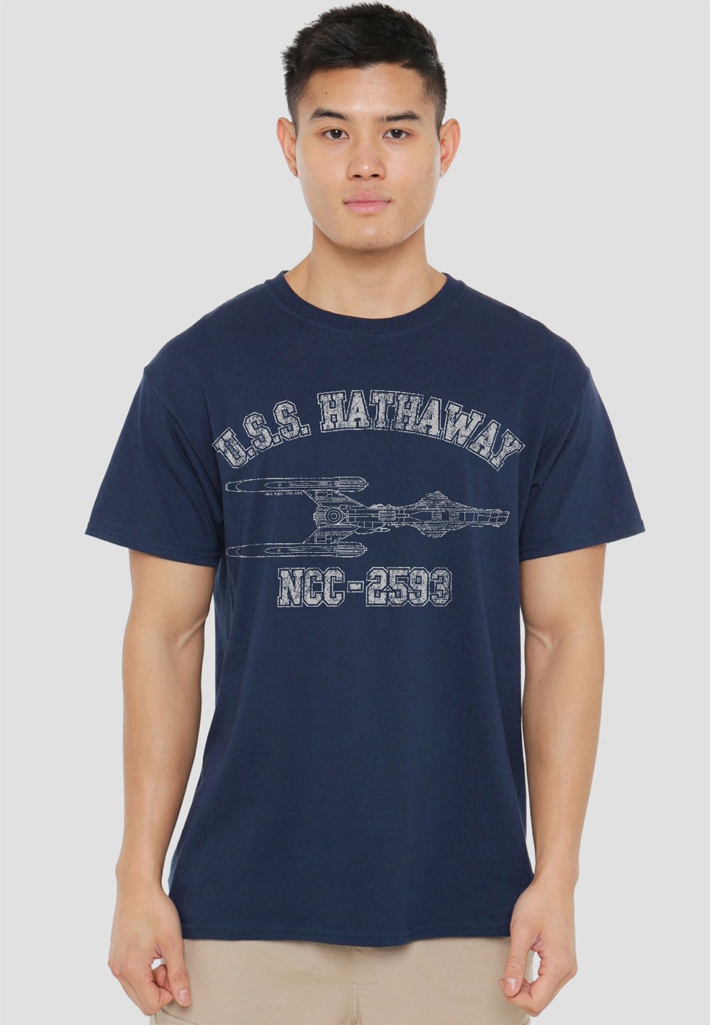 

Футболка с принтом STAR TREK HATHAWAY ATHLETIC Cotton Soul, темно-синий