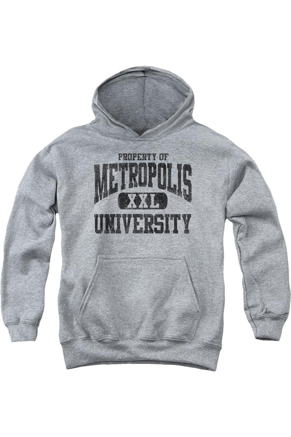 

Супермен: худи с символикой Метрополисского университета Gildan, Athletic Heather