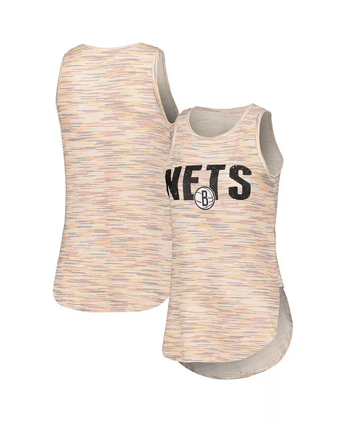 

Женская белая майка Brooklyn Nets Sunray Concepts Sport