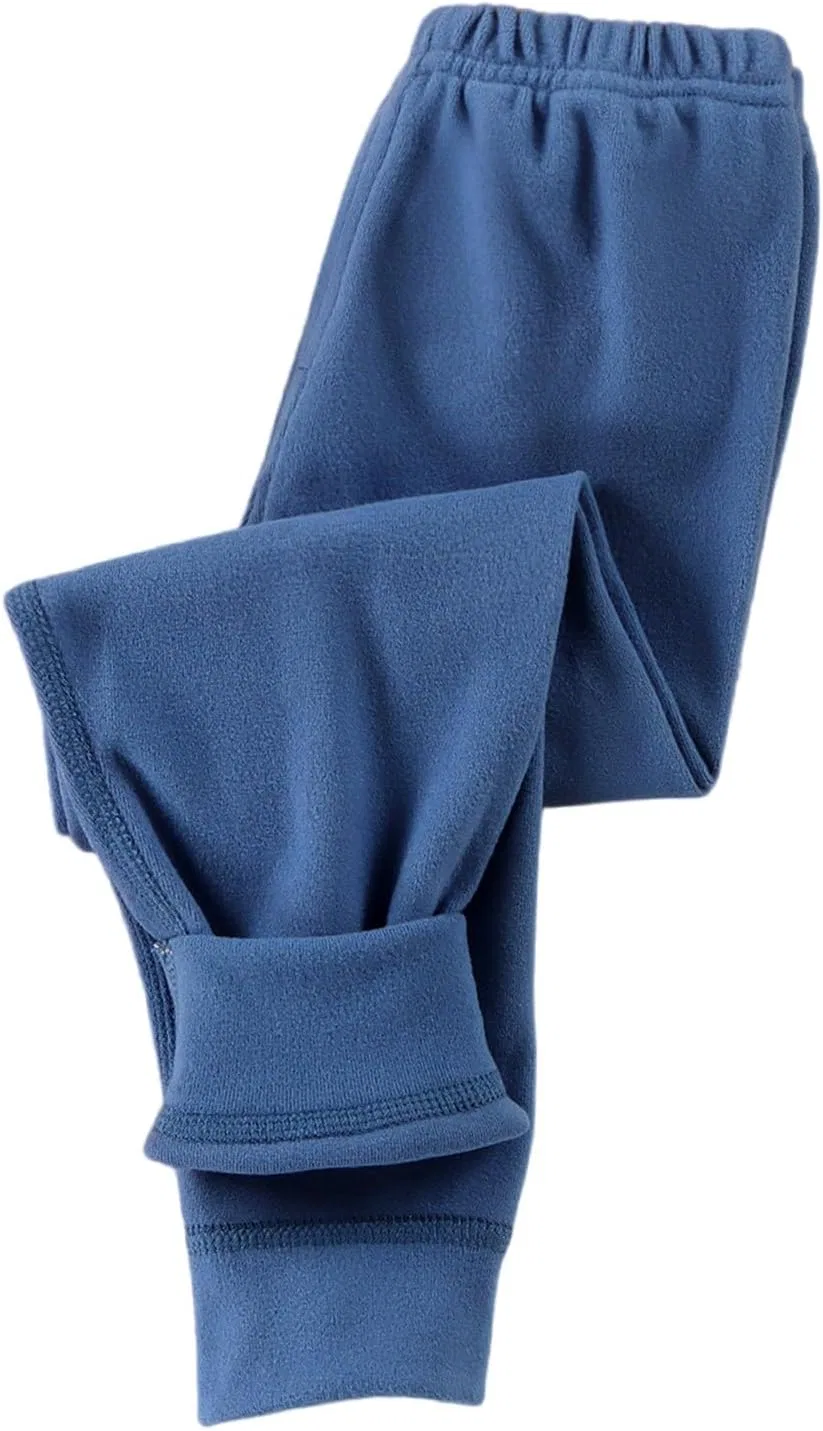 Детские леггинсы на флисе, широкие штаны, Navy