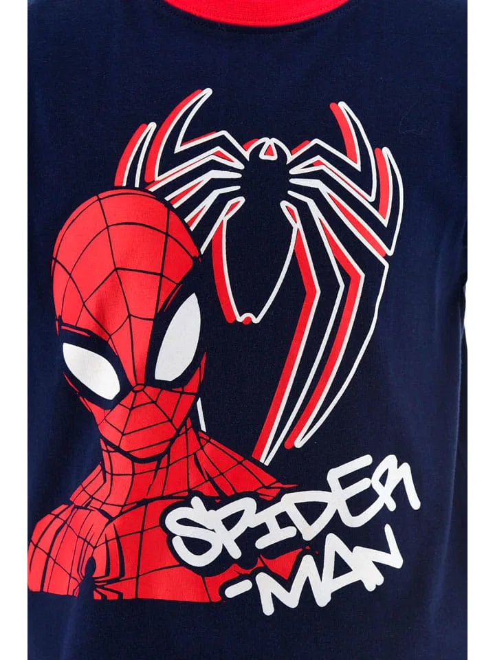 Пижама с графическим принтом Spiderman, темно-синий/красный — фото 4