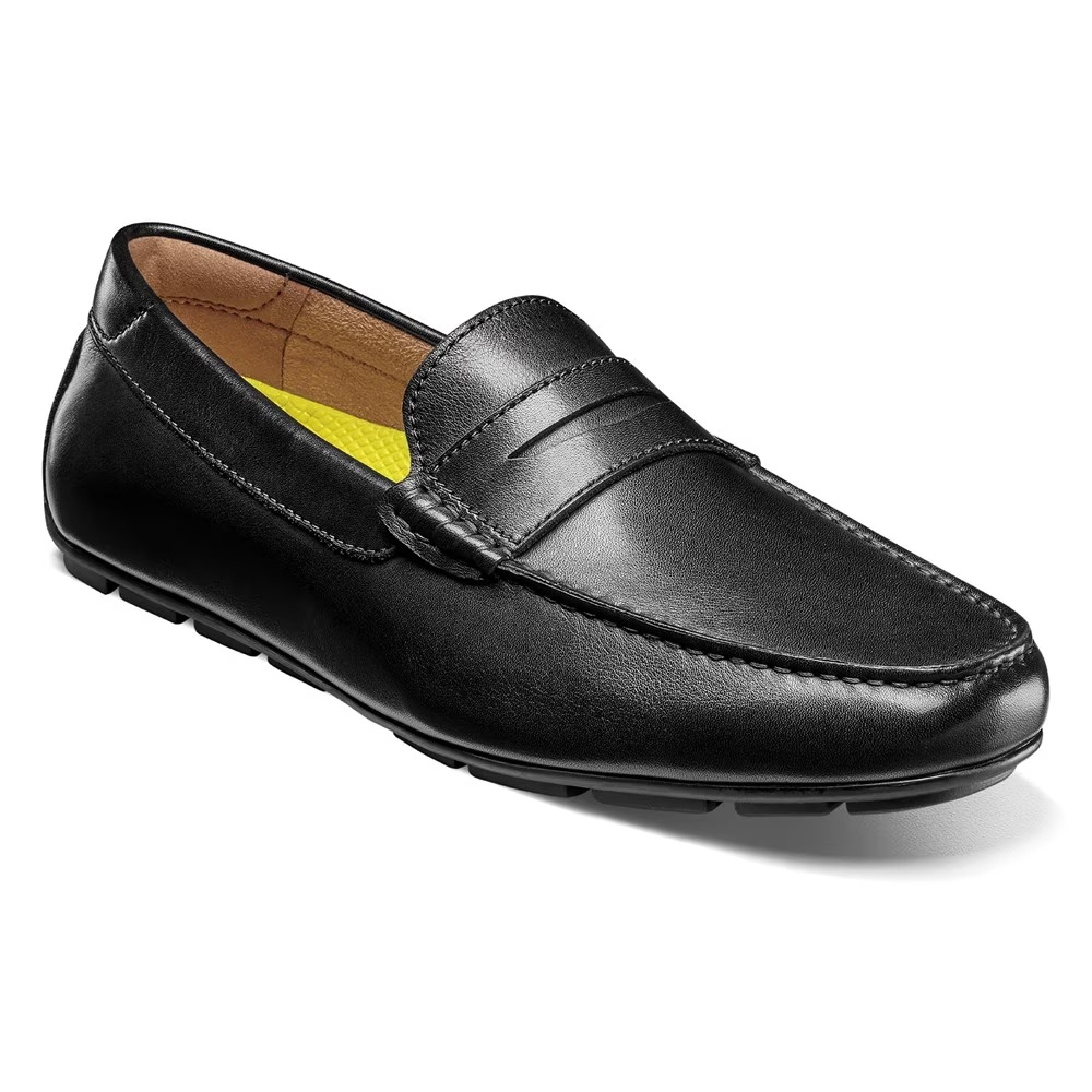 

Мотогладкие мокасины с пенни-носком Florsheim, черный