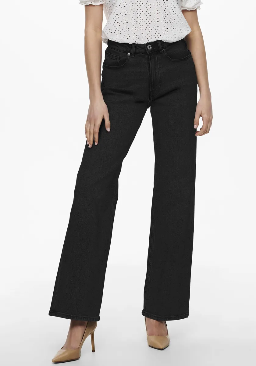 

Only джинсы с высокой талией "ONLJUICY HW WIDE LEG REA244", черный