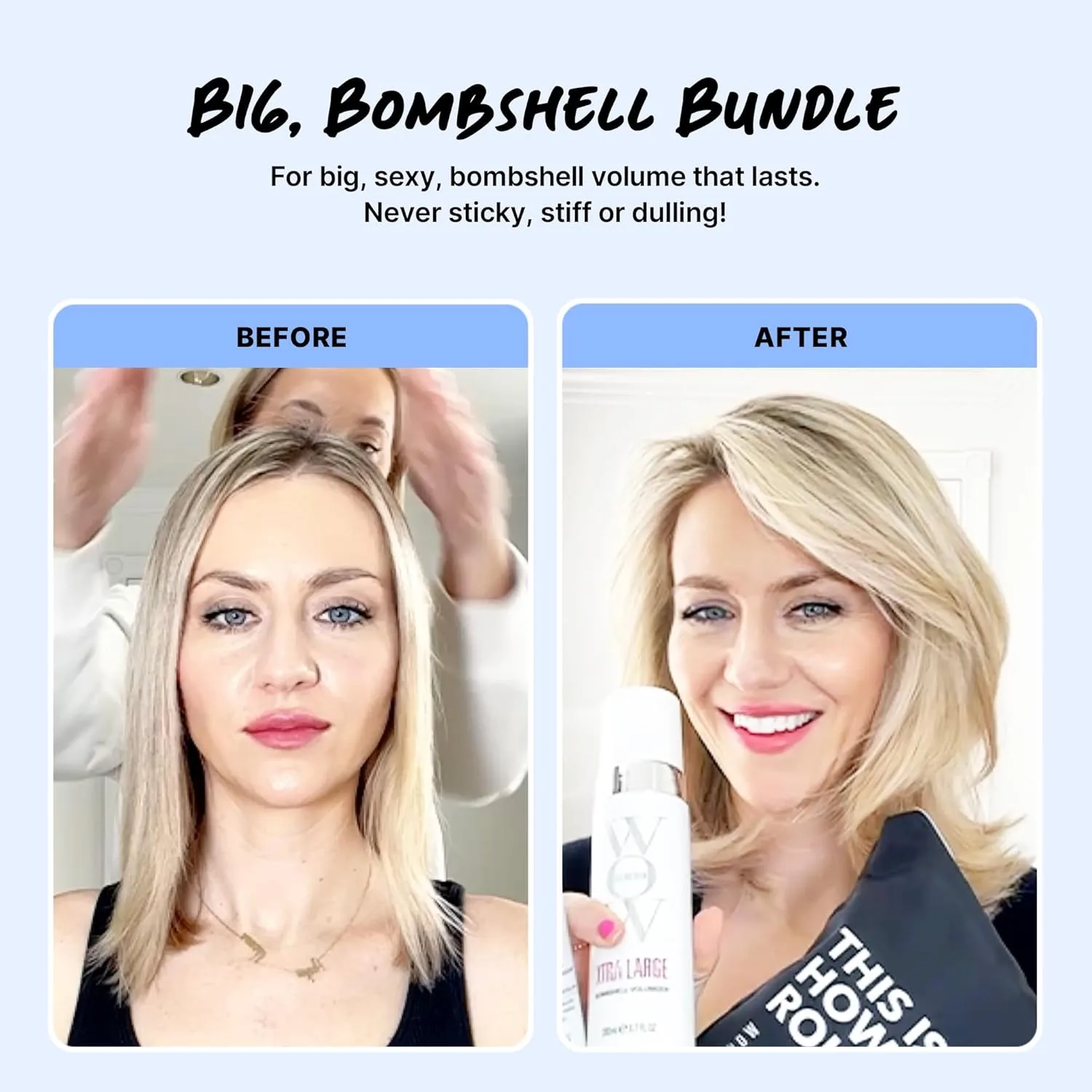 COLOR WOW Xtra Large Bombshell Volumizer - новая технология без спирта для стойкого объема и густоты волос. набор из 2 штук — фото 3
