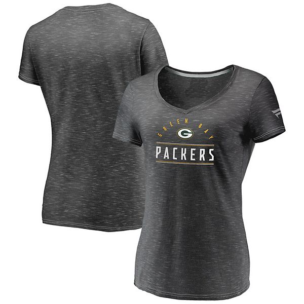 

Женская футболка с v-образным вырезом league leader space dye charcoal green bay packers Fanatics, Черный, Женская футболка с v-образным вырезом league leader space dye charcoal green bay packers Fanatics