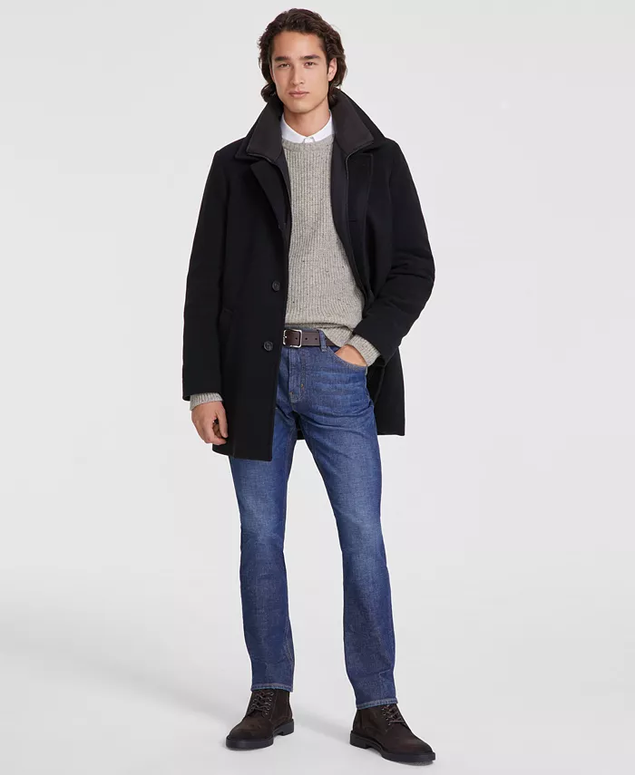 

Мужское шерстяное пальто Coleman Calvin Klein, черный