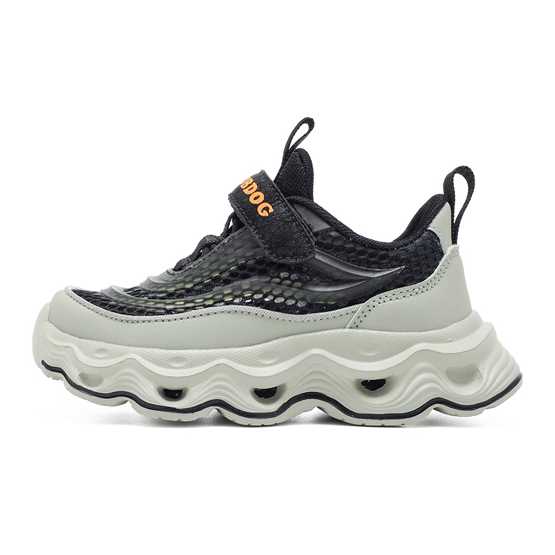 

Дышащие, легкие, амортизирующие, низкие, детские кроссовки для повседневной носки Rebound BOBDOG, черный