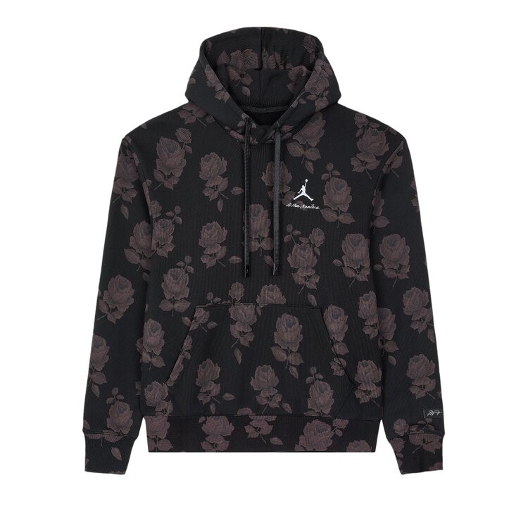 

Худи Air Jordan x A Ma Manière All Over Print Fleece 'Black/Medium Ash', черный