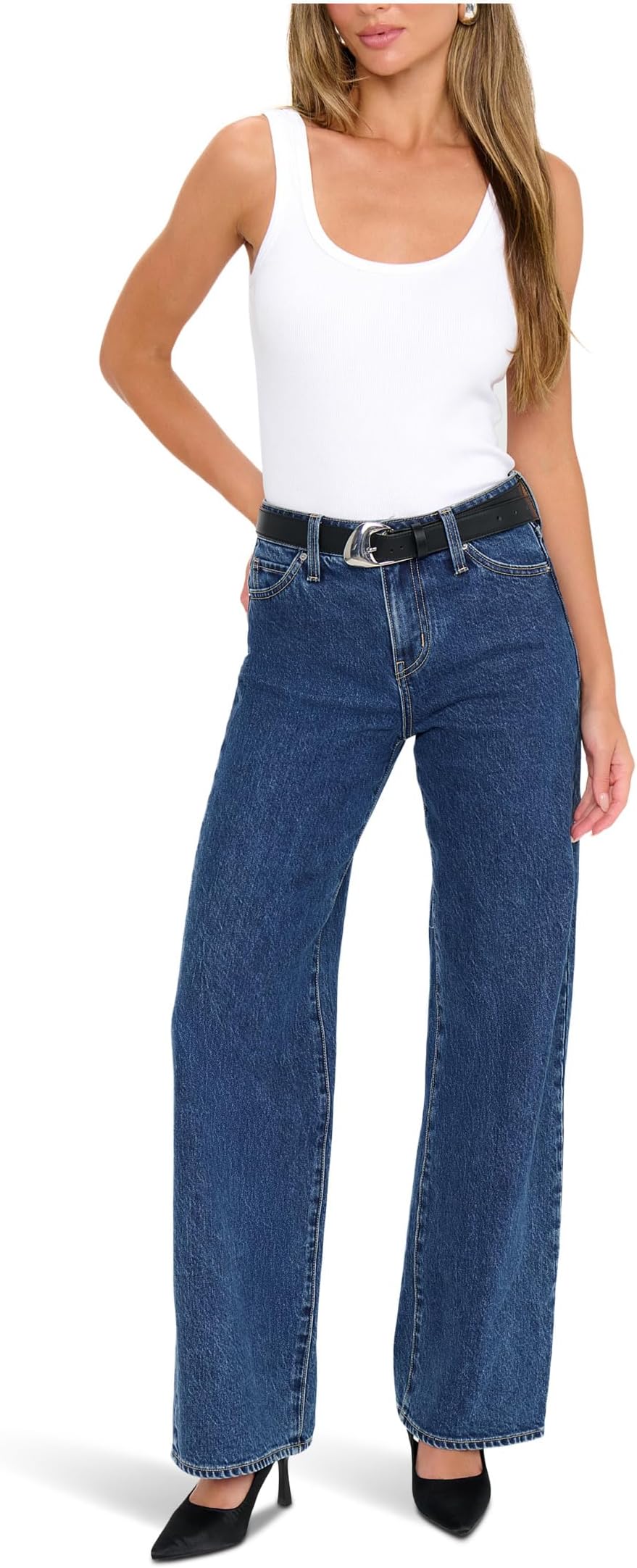 

Джинсы Show Me Your Mumu Midland Wideleg Jeans, цвет Deep Well Indigo