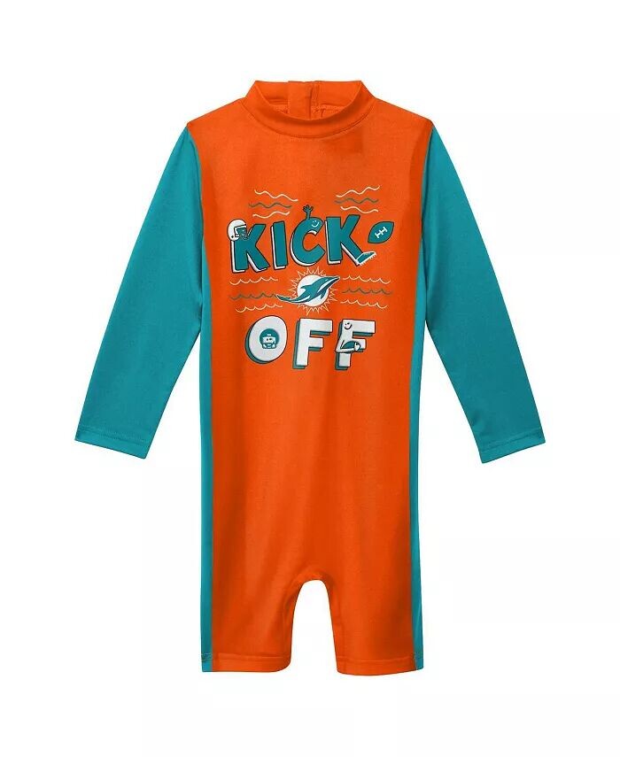 

Гидрокостюм с длинными рукавами для мальчиков и девочек Orange Miami Dolphins Wave Runner Outerstuff, оранжевый