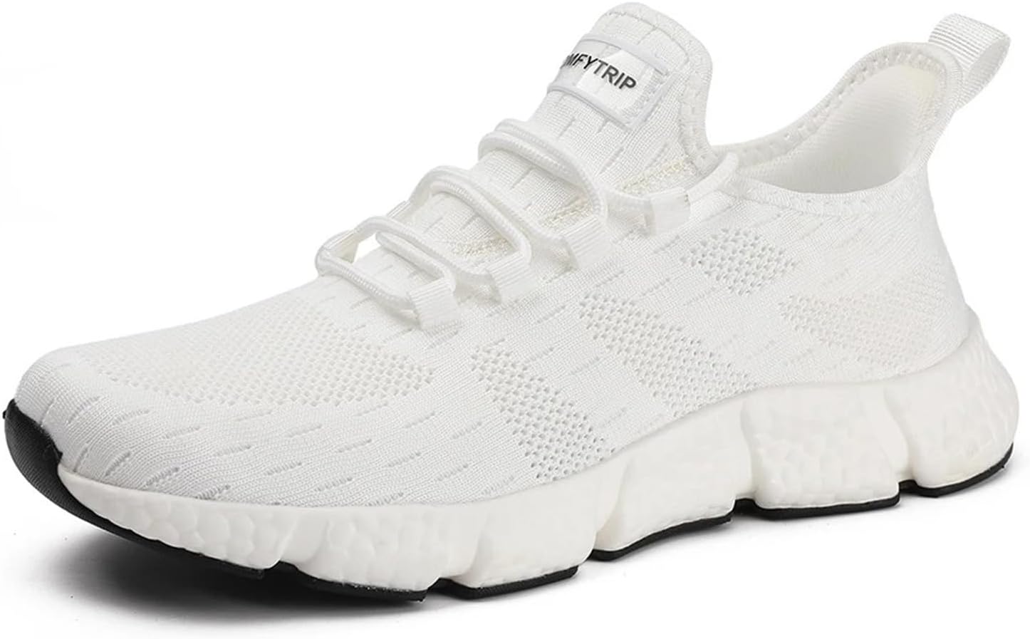

Мужские спортивные кроссовки для бега, сетчатые дышащие повседневные кроссовки-носки, удобная спортивная обувь для мужчин Generic, белый