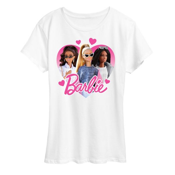

Женская футболка с принтом в виде сердец Barbie, белый