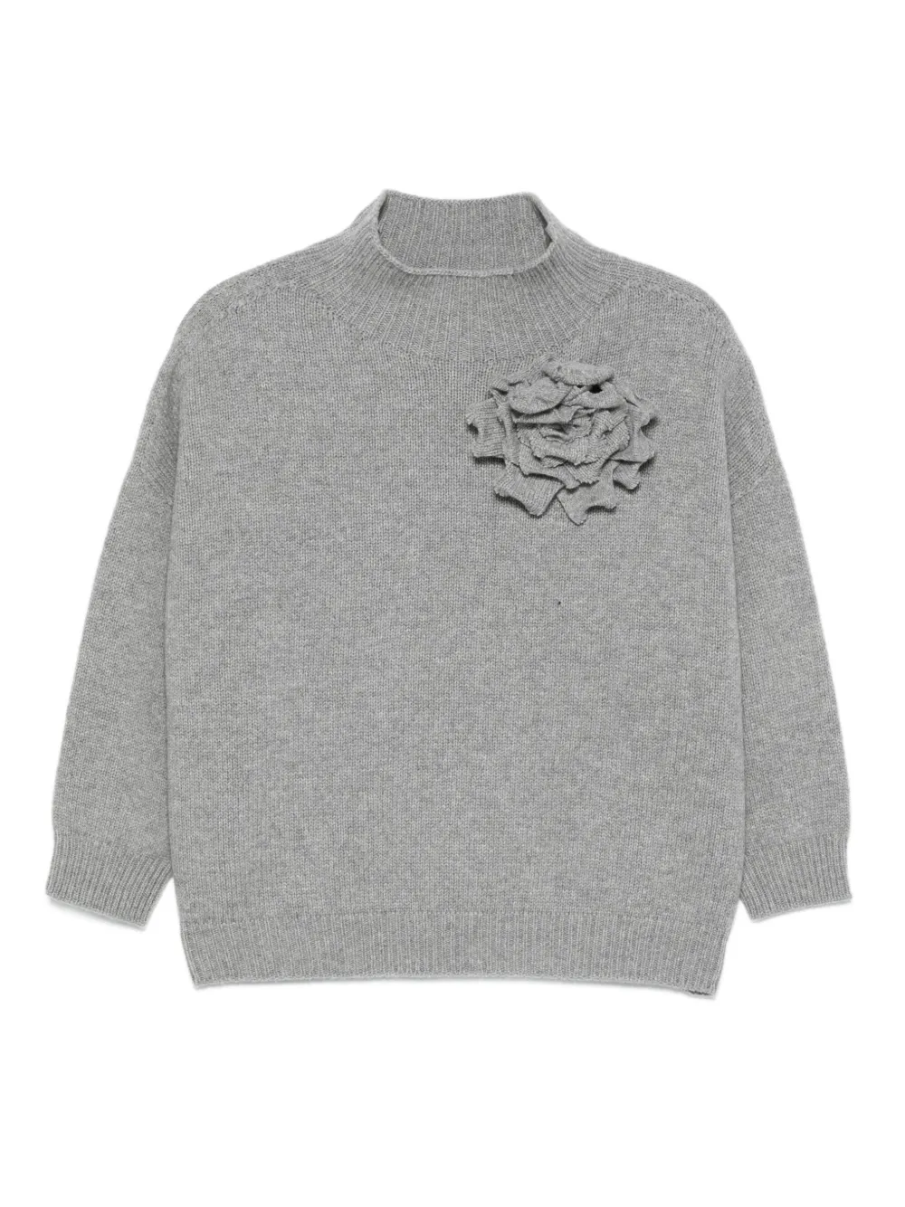 

Декорированный джемпер с высоким воротником Vanisè, серый